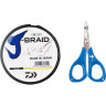 Шнур DAIWA J-Braid X4E-W/SC 0,17мм 135м желтый + ножницы 40002808