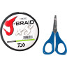 Шнур DAIWA J-Braid X8E-W/SC 0,20мм 150м chartreuse + ножницы 40002944